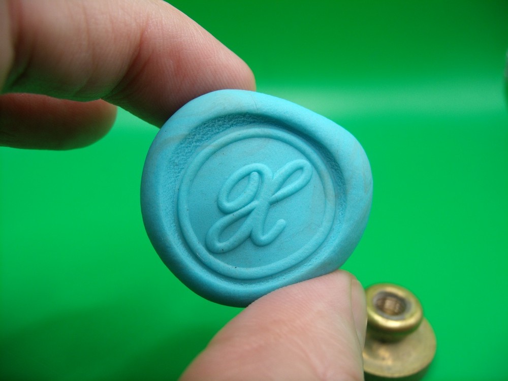 Modern Brass Initial "X" Sealing Wax Stamp Seal - NO HANDLE