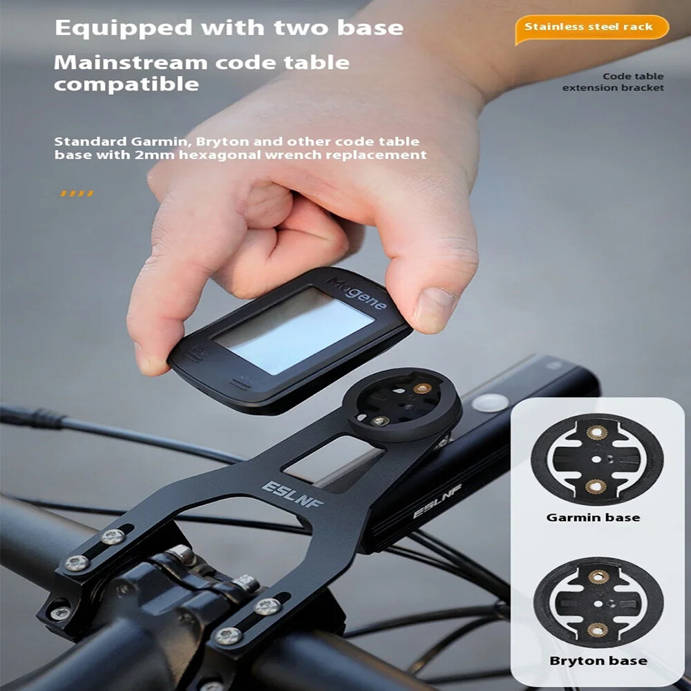 Bicycle Handlebar Computer Holder Light Camera Bracket for Garmin/Bryton Adapter