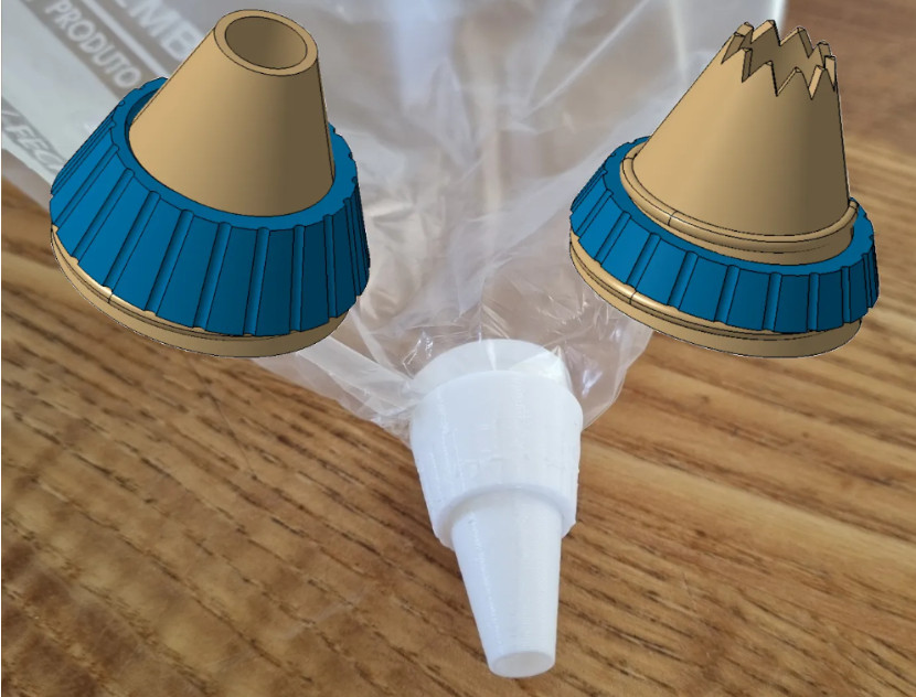 Pastry nozzle with ring