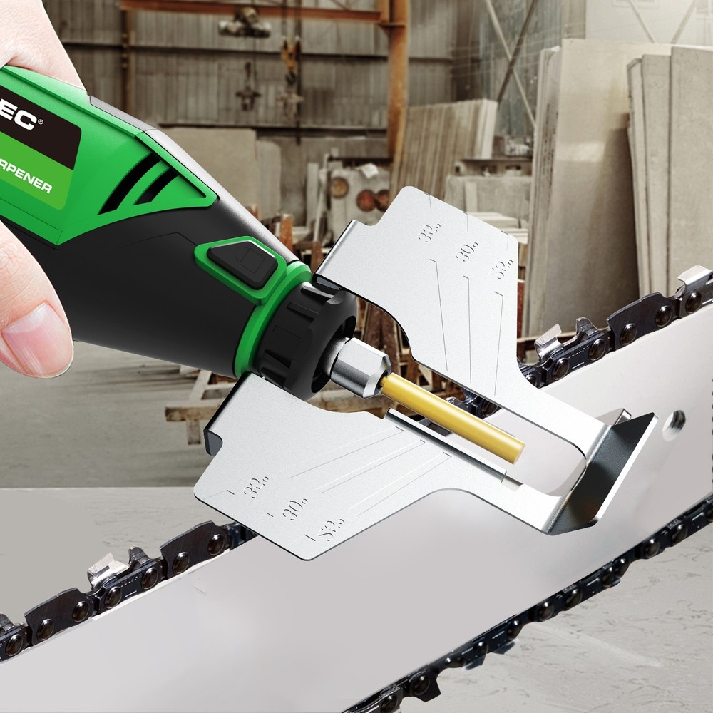 Electric Chainsaw Sharpener Kit 54PCS with Diamond Wheels & Adjustable Angle