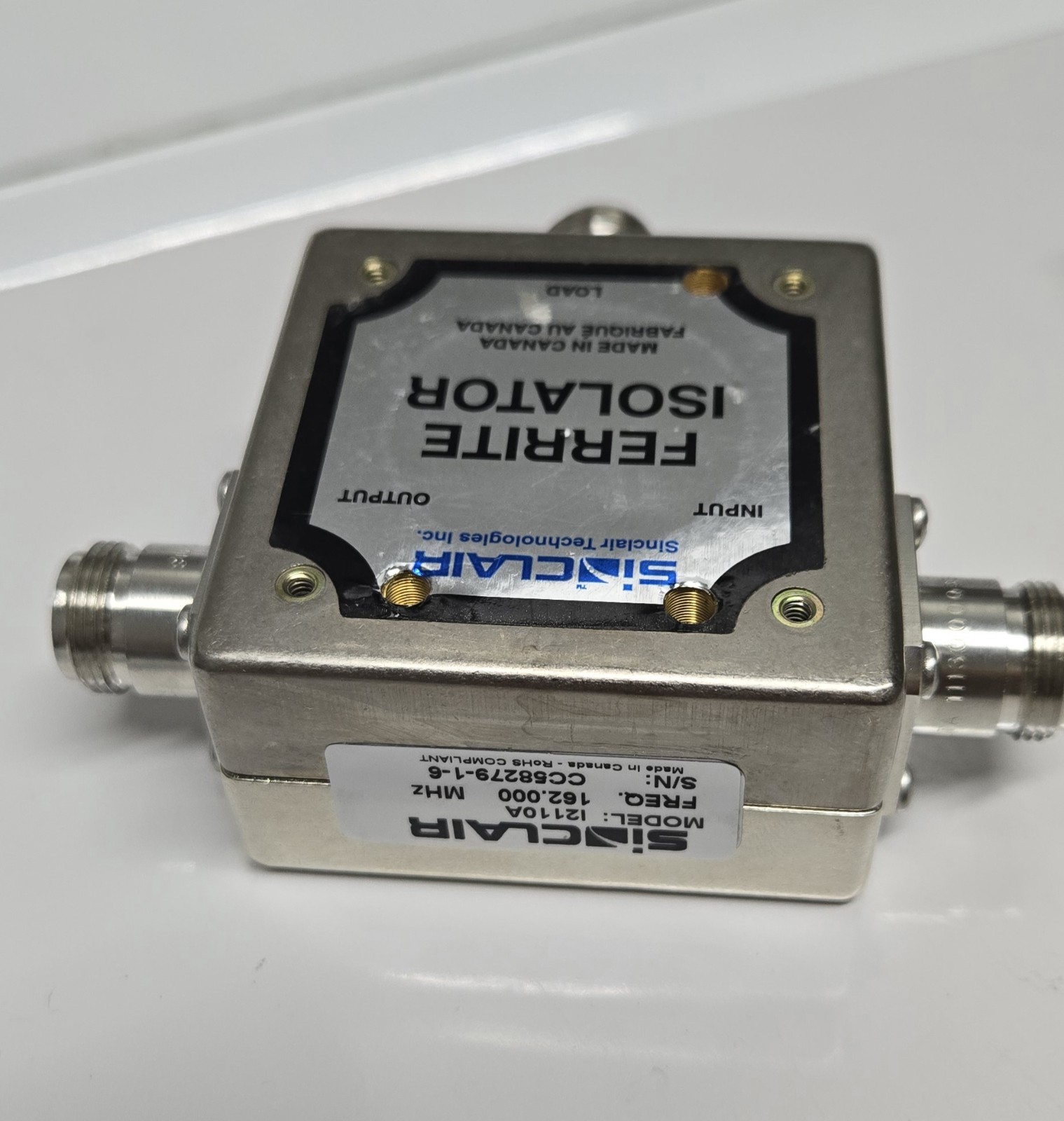 (2) Sinclair - Single Stage Ferrite TX Isolator Circulator 144-174 Mhz Ham VHF