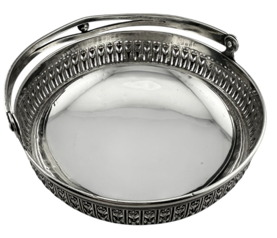 Whiting Sterling Silver Swing Handle Basket