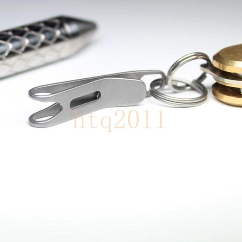 EDC 1 PC Small Titanium alloy Pocket Clip Quick Hanging Tool with Key Ring