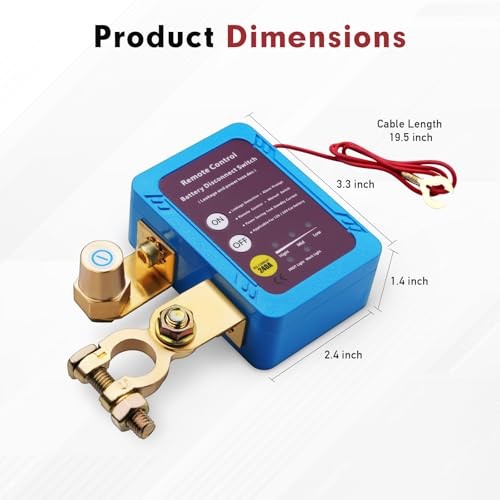 Kill Switch with 12V 240A Remote Battery Disconnect Switch Smart Voltage Kill