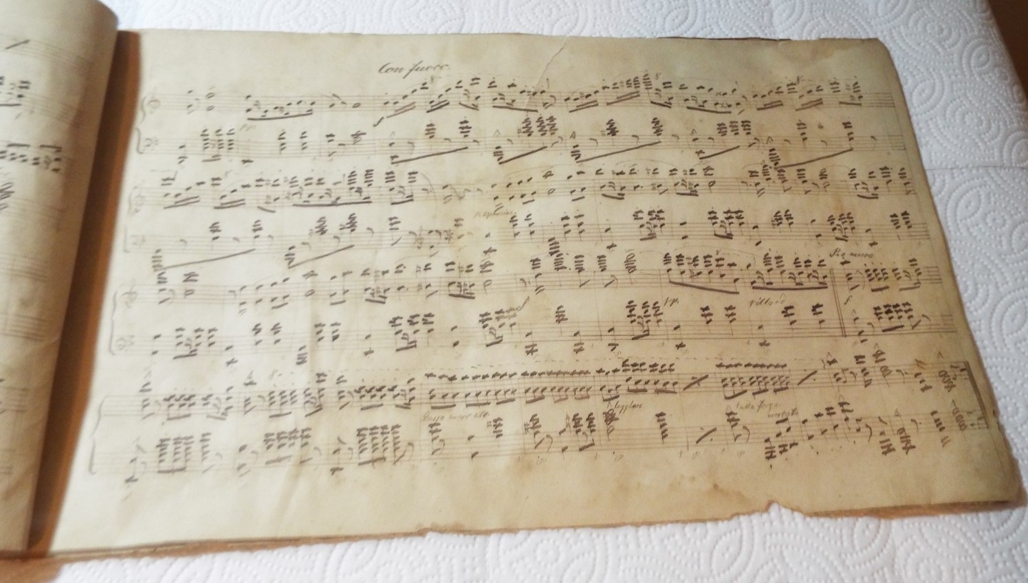 ANTIQUE 1800s HANDWRITTEN SHEET MUSIC WITH SIGNATURES GERMAN COMPOSERS READ!!!!