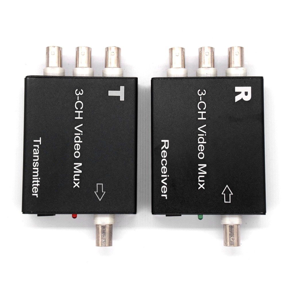 1set Extender Receiver&Transmitter 3CH Video Multiplexer For Analog Camera CCTV