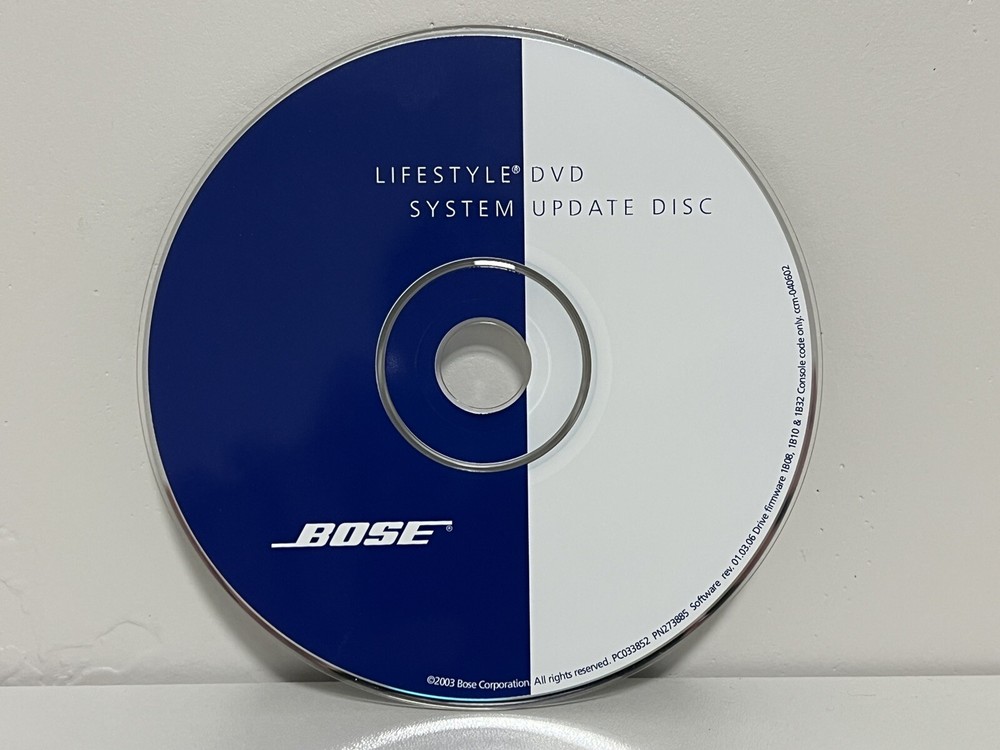 Bose Lifestyle DVD System Update Disc 2003