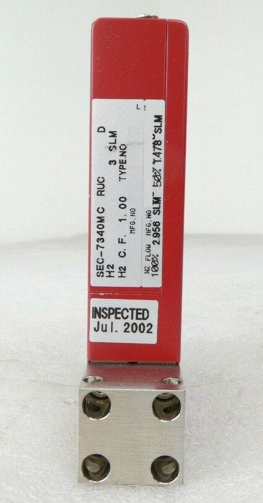 STEC SEC-7340M Mass Flow Controller MFC SEC-7340 3 SLM H2 Surface Mount Working