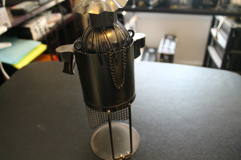 ART DECO 2 PIECE WINE BOTTLE HOLDER BAKER