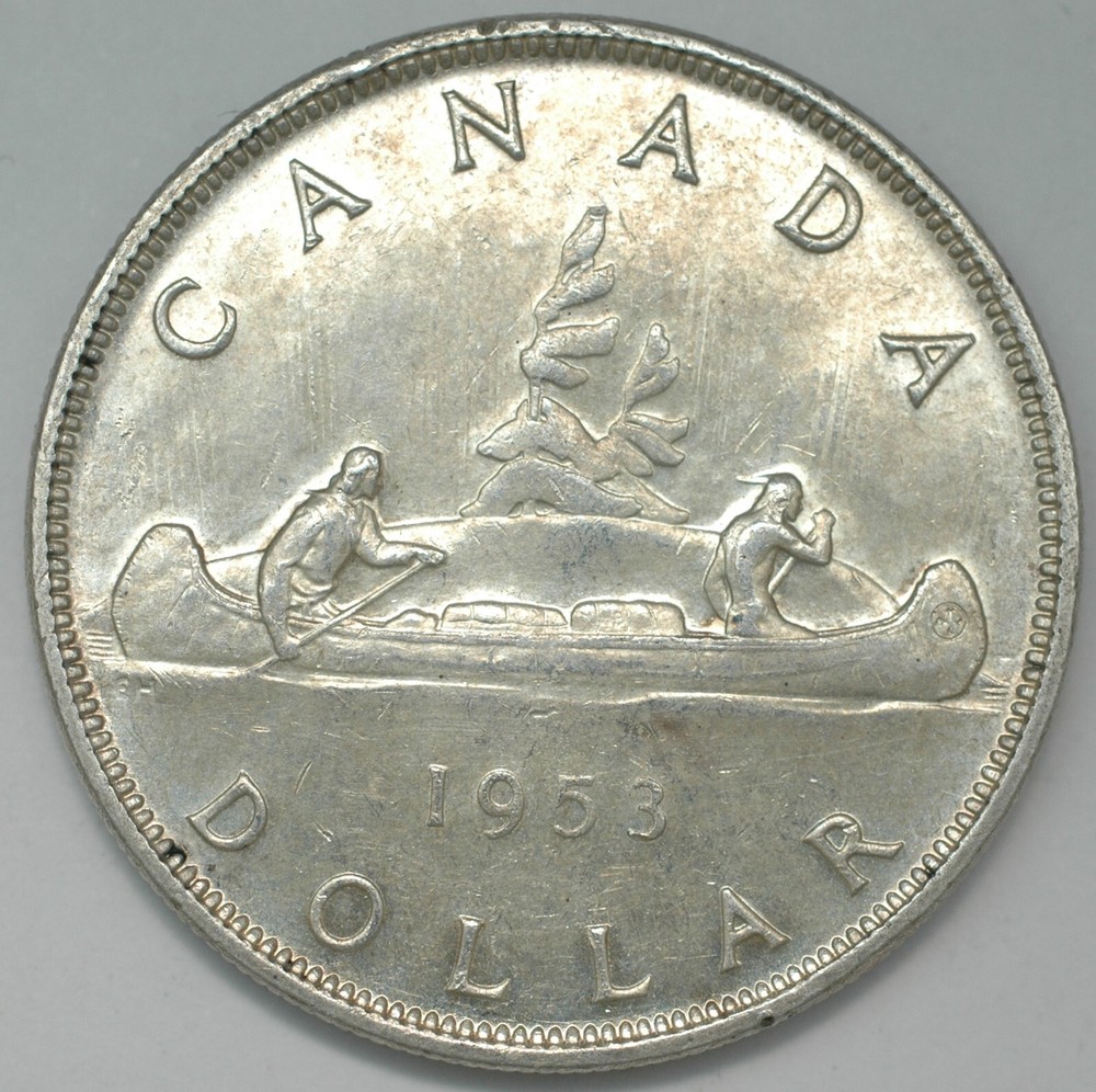 1953 Canada silver dollar