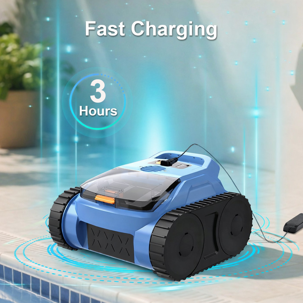 Automatic Robotic Pool Cleaner for Inground Pools Floor/Wall/Waterline Cleaning