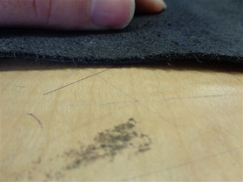 LEATHER HIDE BLACK TEXTED 40" X 45 1/2"