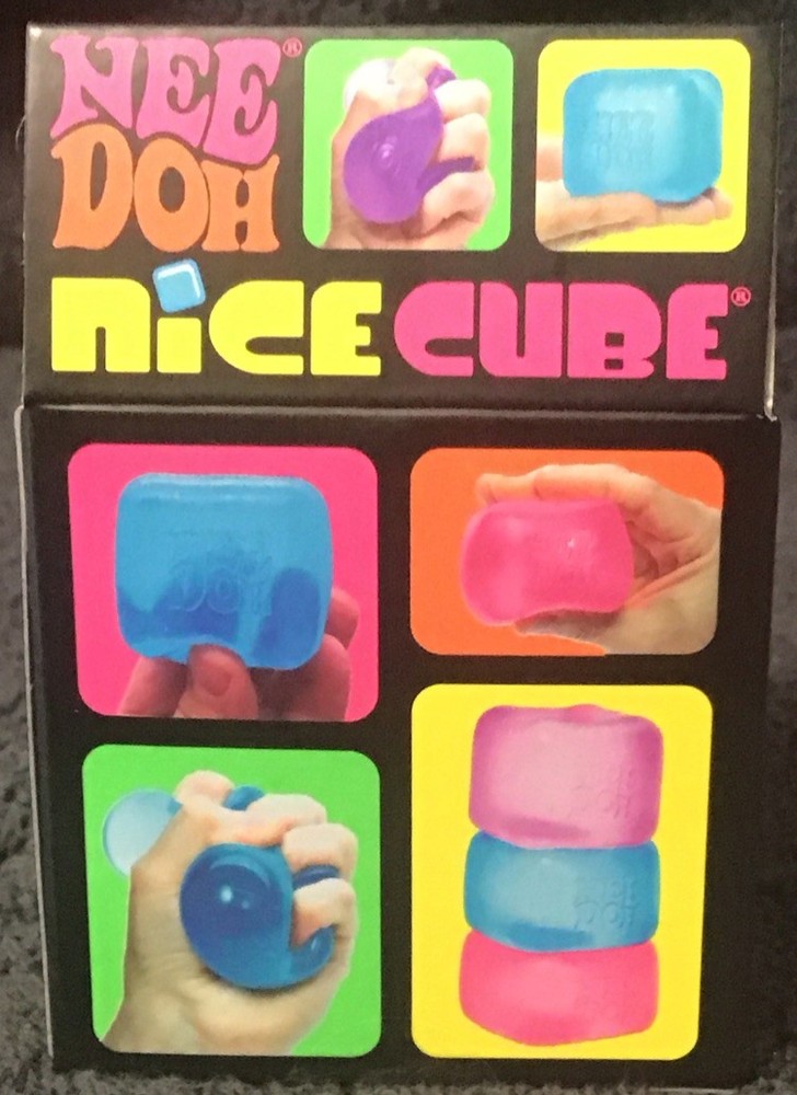 Needoh NICE CUBE Super Solid Squish ~ PINK 🩷Sensory Squishy Toy NEW