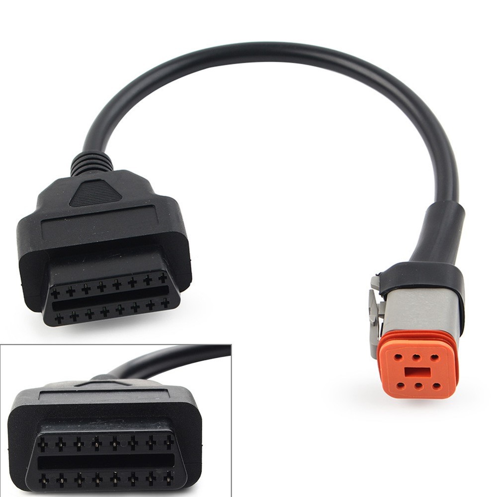 For Harley Davidson 6Pin to OBD2 Diagnostic Tool Code Reader Adapter Cable