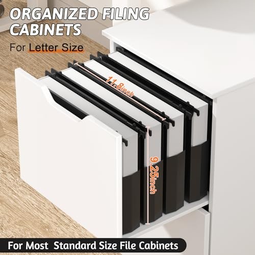 Plastic Extra Capacity Hanging File Folder Letter Size, 12 Pack Black