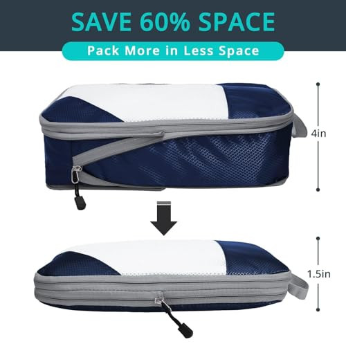 3 Set Compression Packing Cubes, Packing Cubes for Travel Compression,