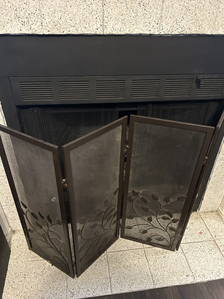 Black Metal Fireplace Screen/Gate