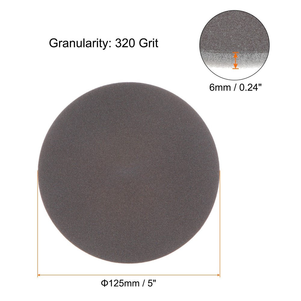 15pcs 320 Grit 5-inch Sponge Pad Sanding Sponge Hook and Loop Sanding Disc