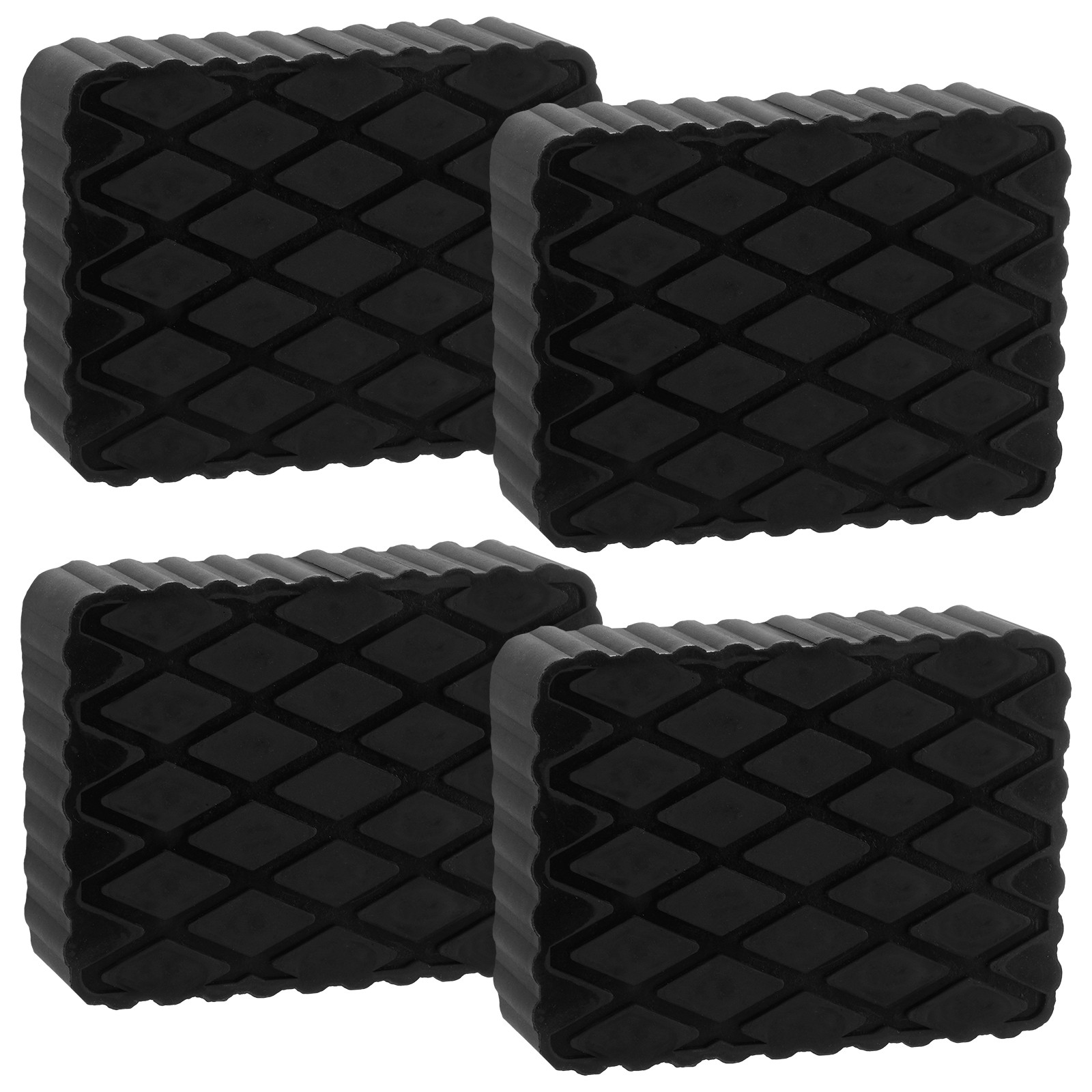 4X Solid Rubber Auto Lift Block Spacer Pad Heavy-Duty for Automobile Lifts
