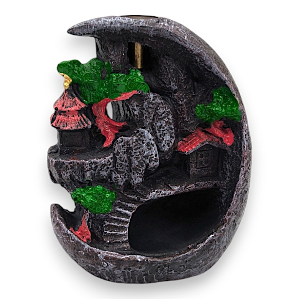 Incense Cone Backflow Burner Mountain Waterfall Smoke Cascade Holder