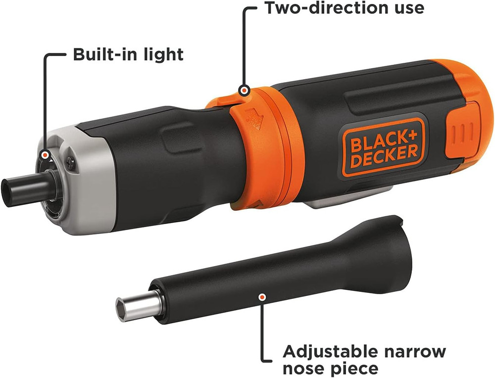 BLACK+DECKER Cordless Screwdriver, Alkaline (BCF601AA)
