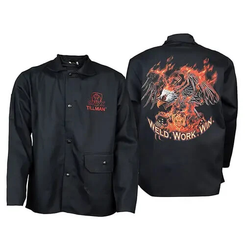 Tillman 9063 9 OZ Flame Fire Resistant FR Cotton WELD WORK WIN Welding Jacket