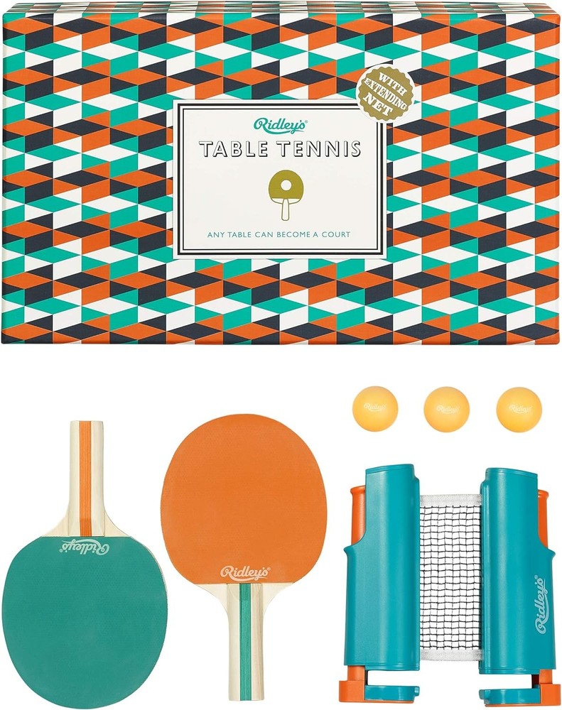 Ridley's Table Tennis Set With Extending Net Great Gift Idea