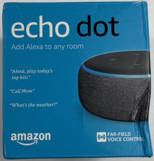 Amazon Echo Dot (3rd Generation) Smart Speaker - Charcoal