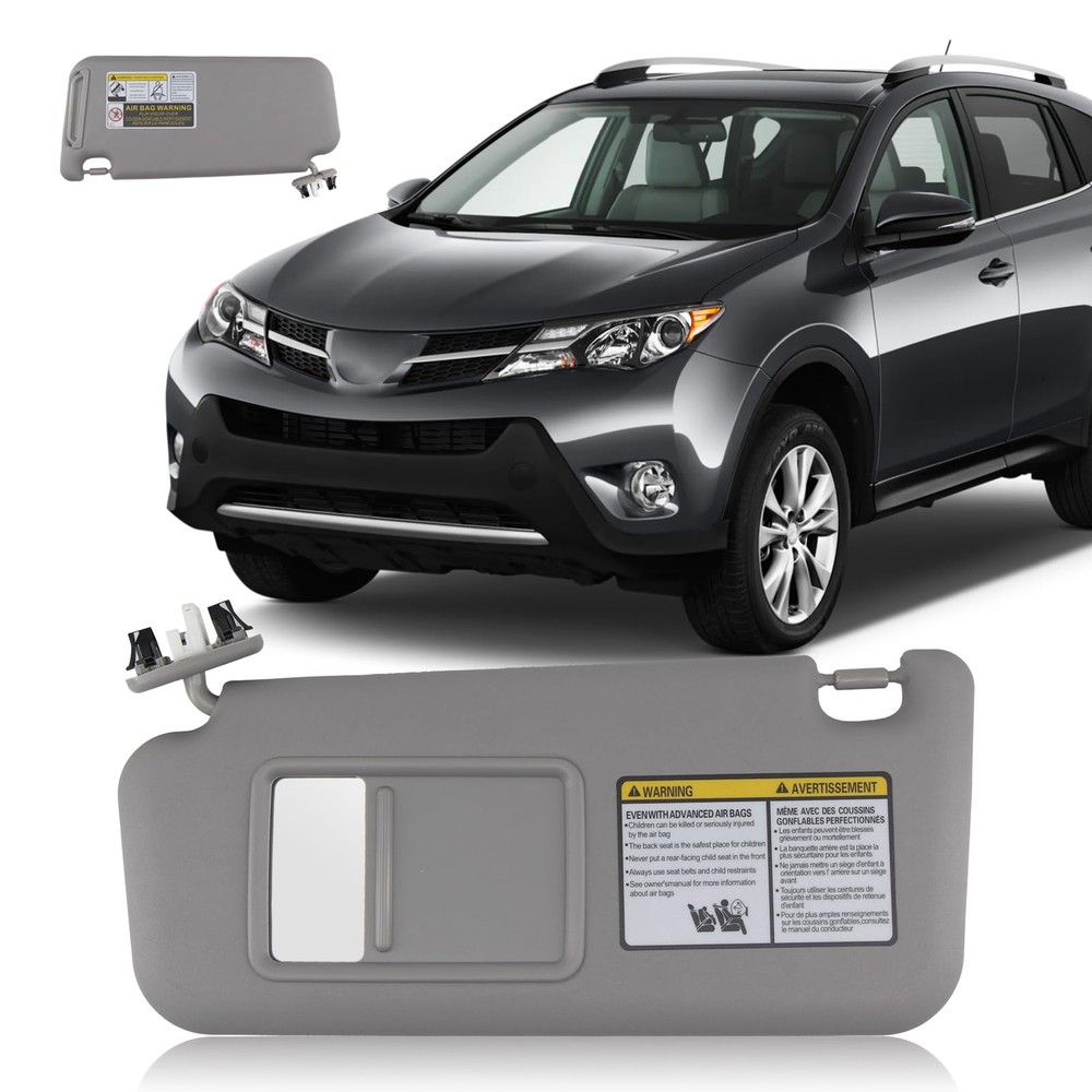 PEVAST Left Driver Side Sun Visor Compatible with RAV4 2006 2007 Left, Gray