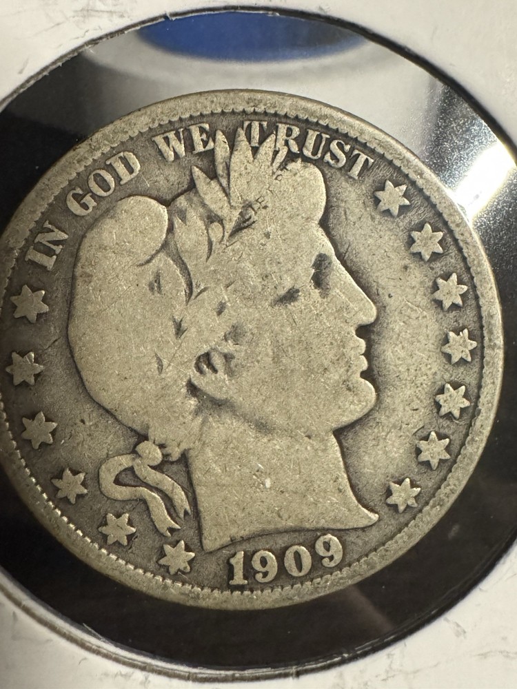 1909-O Barber Silver Half Dollar VG+