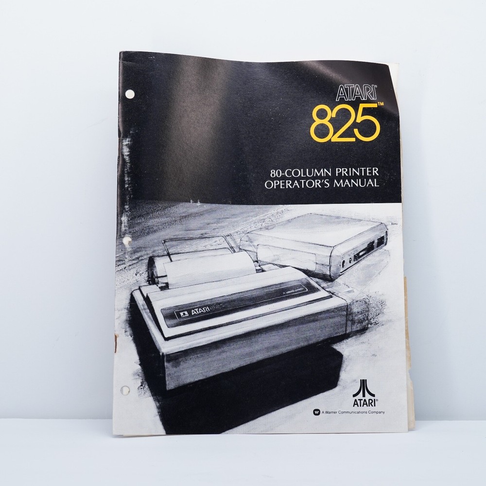 New CX86 Atari Printer Cable + Atari 825 80 Column Printer Operation Manual