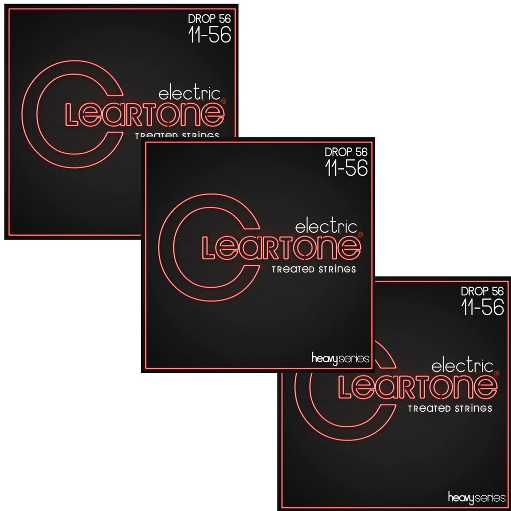 Cleartone Guitar Strings Electric 3 Pack Monster Drop D 11-56
