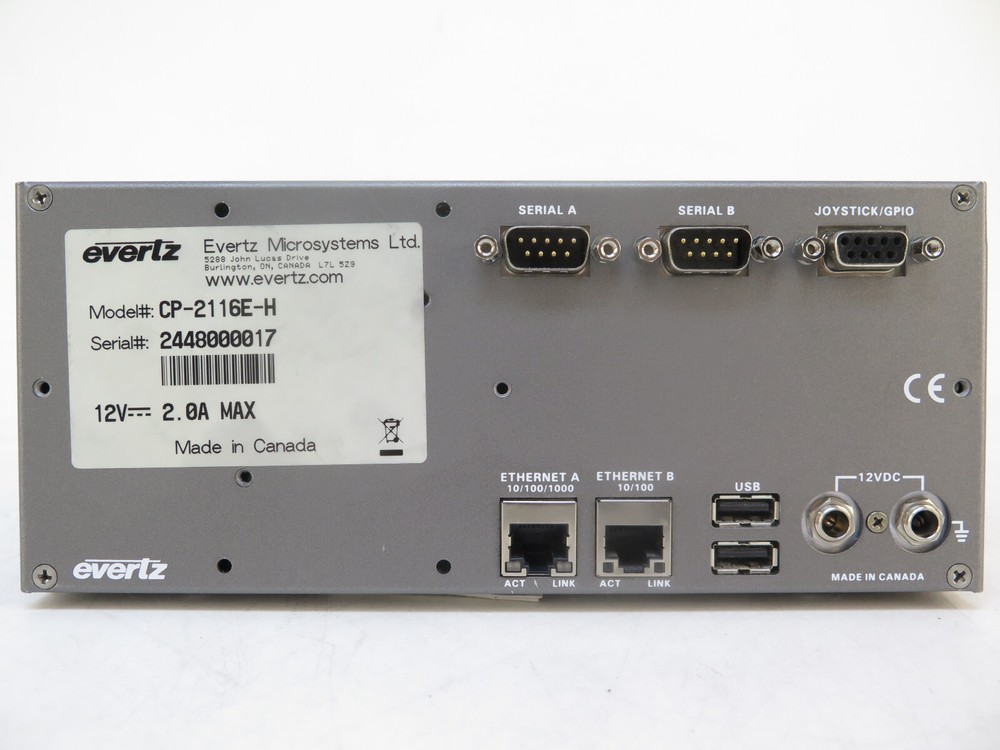 Evertz CP-2116E-H Advanced System Control Panel Touchscreen LCD & 16 LCD Buttons