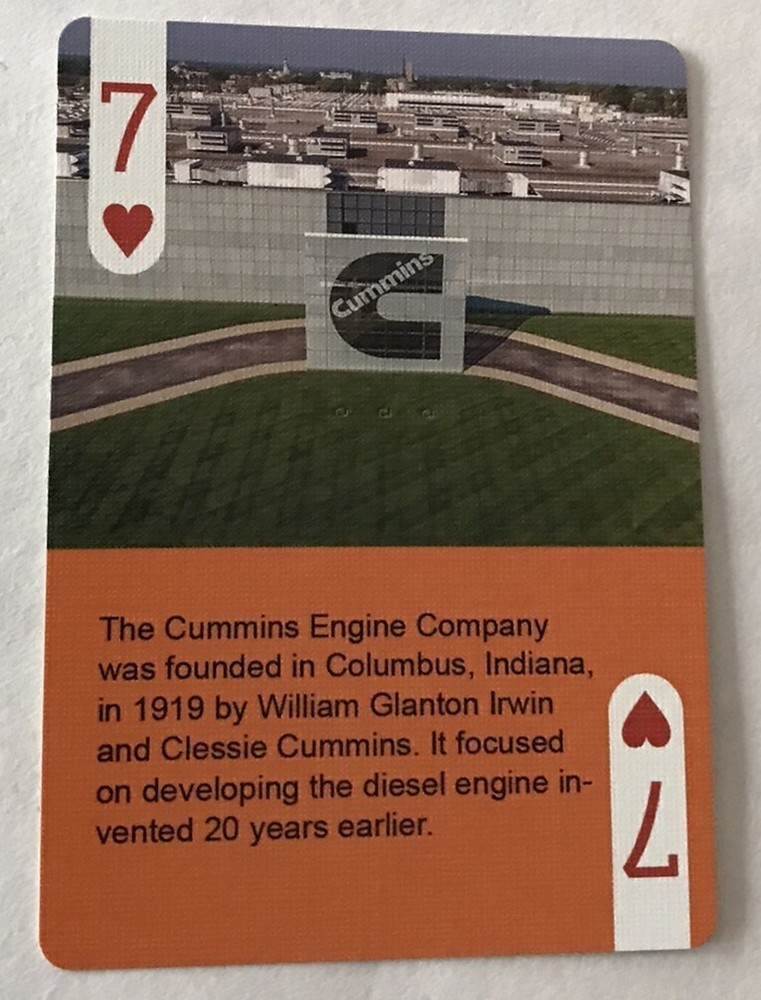 Developers of the Diesel Engine   Collector Playing Card