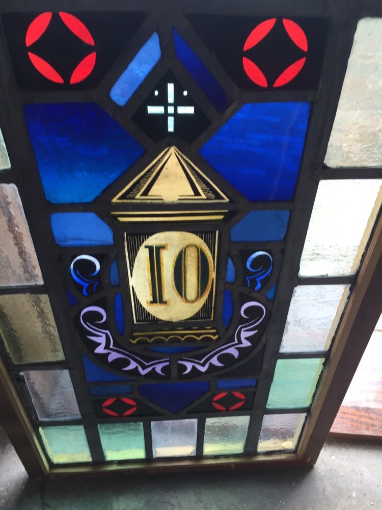 Sg 696 Antique Painted And Fired Religious Window Tabernacle
