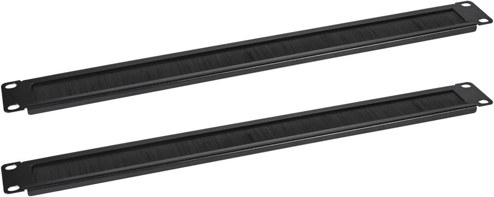 2 Pack-1U Brush Rack Mount Panel Spacer for Cable Entry for 19" Server Rack