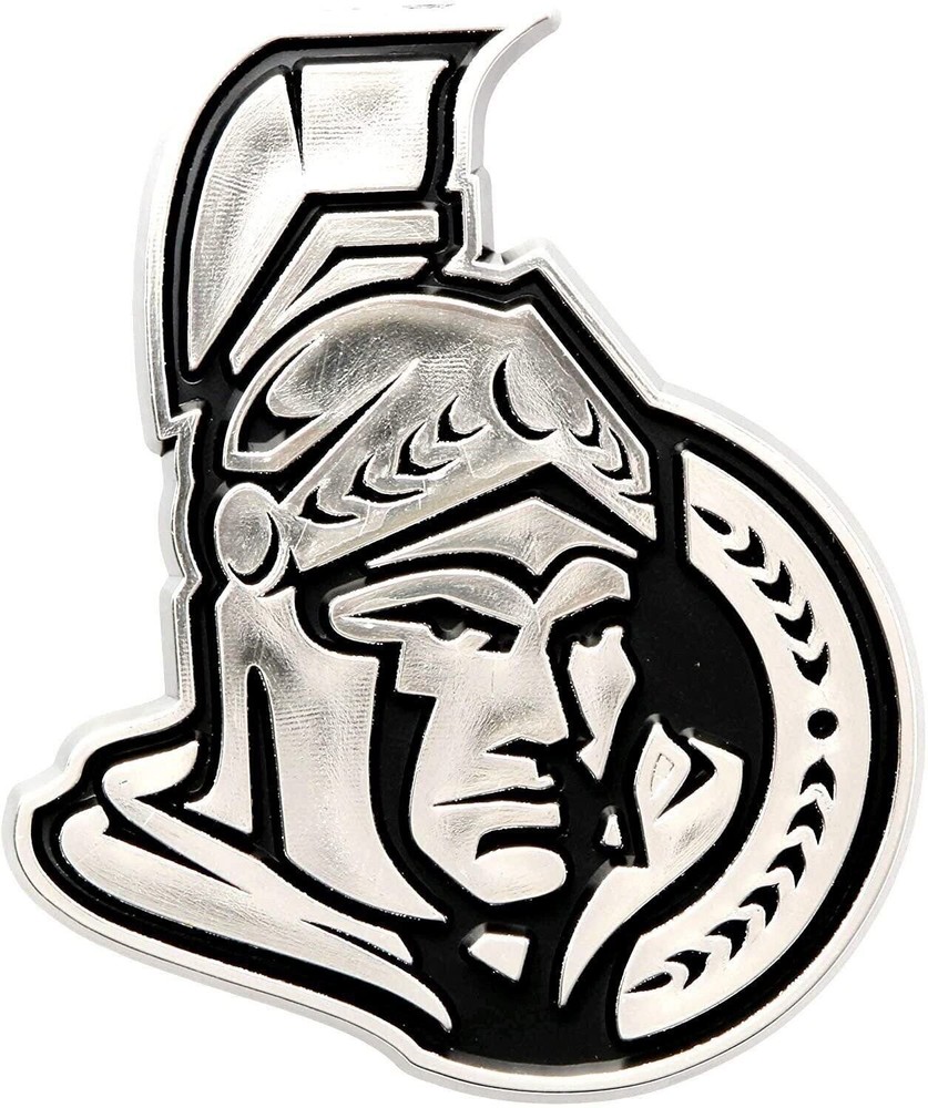 Ottawa Senators Premium Solid Metal Raised Auto Emblem, Shape Cut, Adhesive...