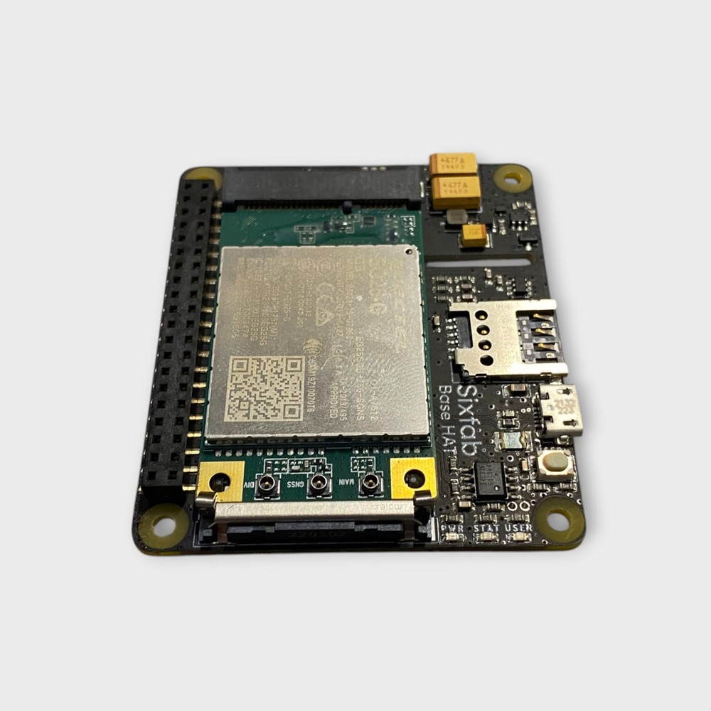 Sixfab Base HAT w/ Quectel EG25-G 4G LTE Cellular Modem for Raspberry Pi - Used