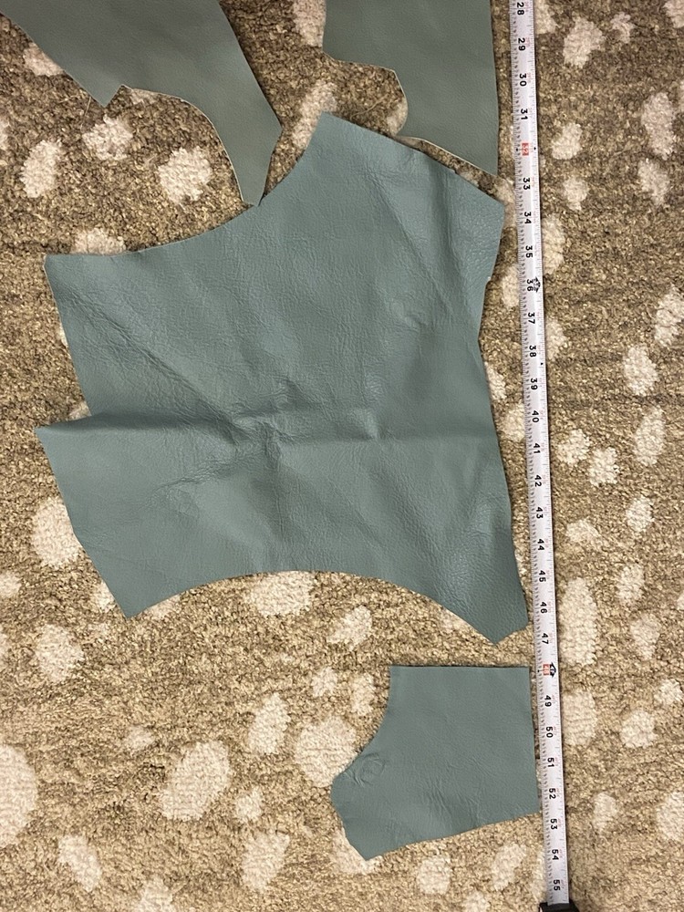 Genuine Light Blue Crafting Leather