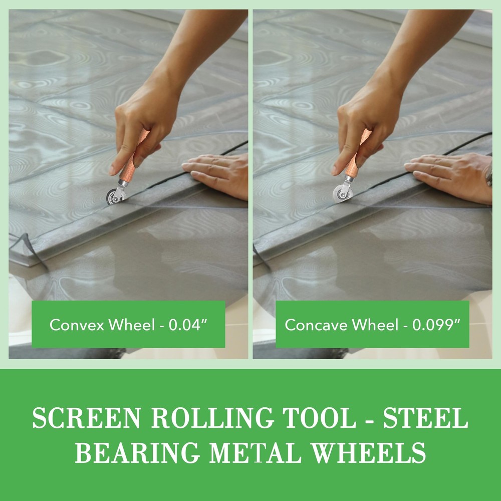 Screen Roller Tool - Rolling Tool for Installing Door & Window Screens & Repa...