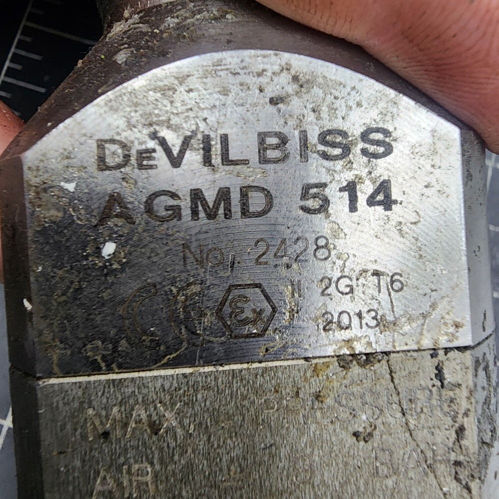ITW DEVILBISS AGMD-514 HVLP Automatic Spray Gun 2428 [C8S2] #2