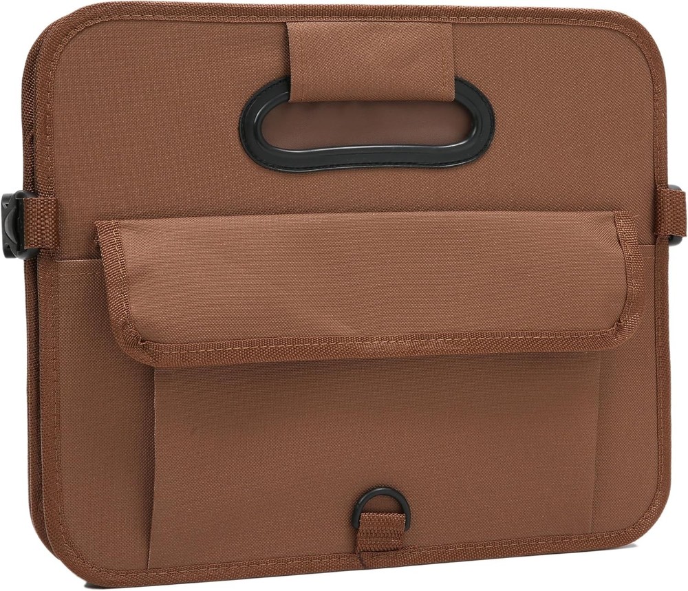 Car Trunk Organizer, Brown, Foldable, , Adjustable, Multiple Compartments