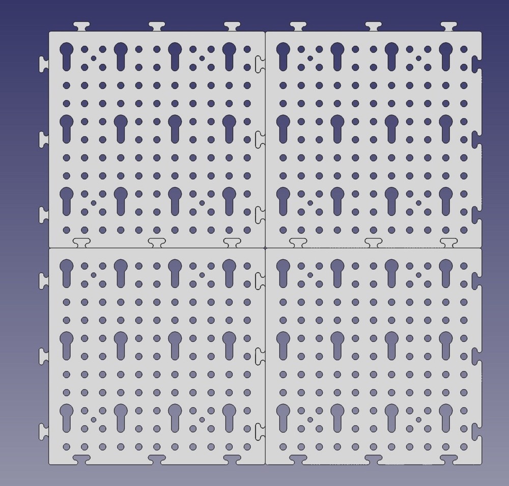 Pegboard Tool Holder Wall Mount Puzzle System - Modular Workshop Organization 18
