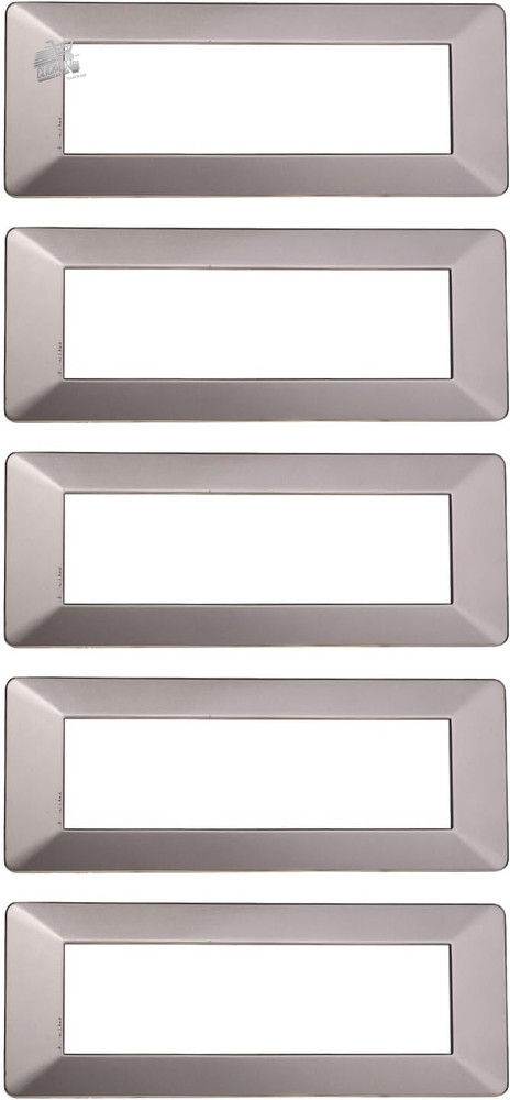 5 Plates 7 Seater Compatible Vimar Plana Titanium Technopolymer Support Modules