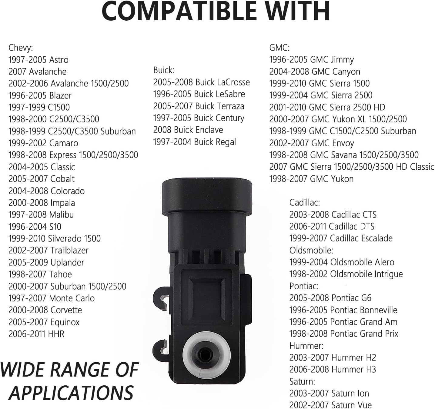 Fuel Tank Pressure Sensor OEM#16196060,16238399,12219388,Fuel Pressure for GMC