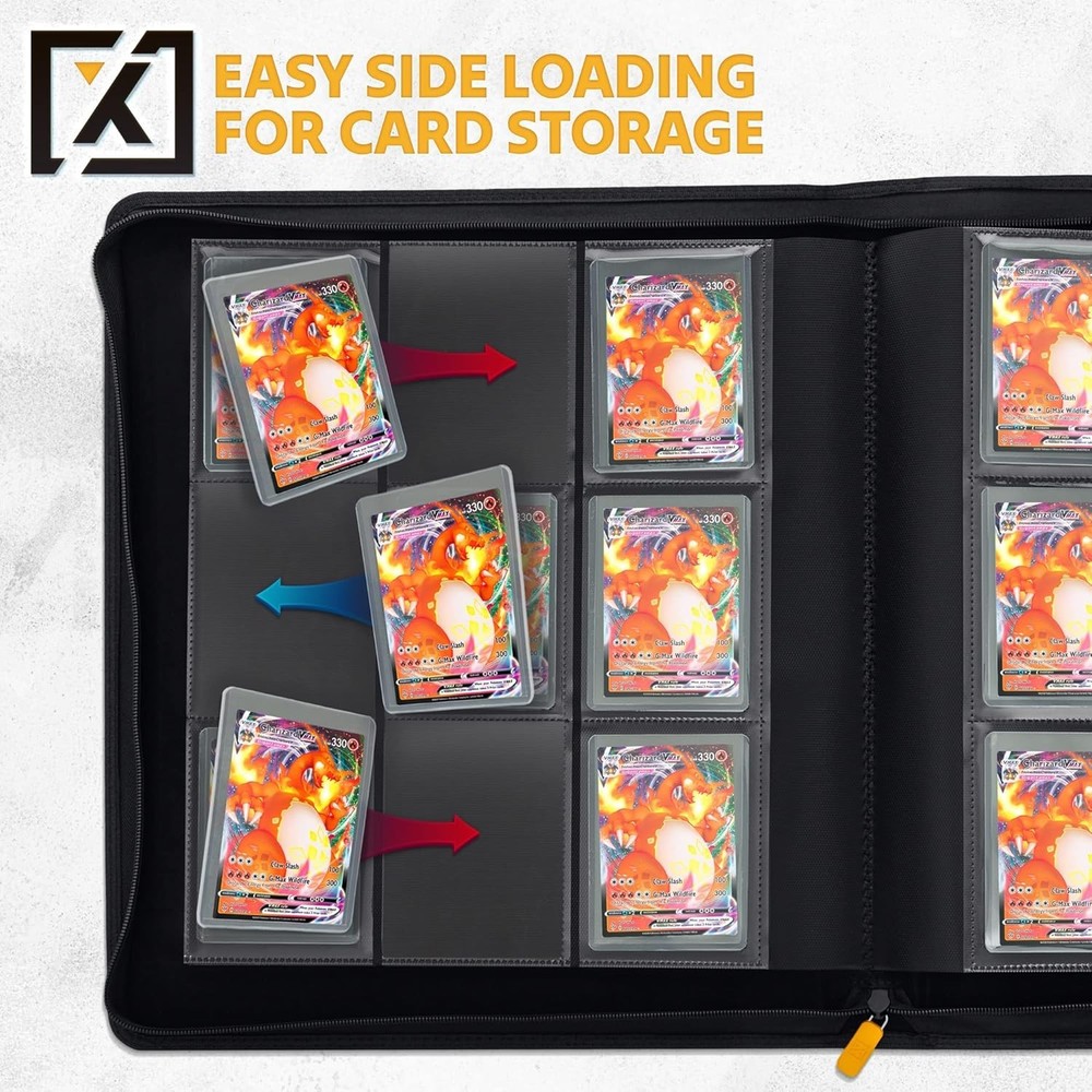 X PRO Toploader Binder | Holds 252 Toploaders | 20 Toploaders INCLUDED |