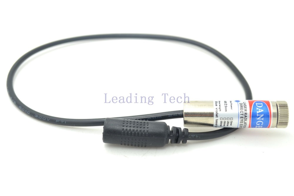 405nm Violet Blue Laser Module Dot Diode Focusable 100mW with AC EU Adapter