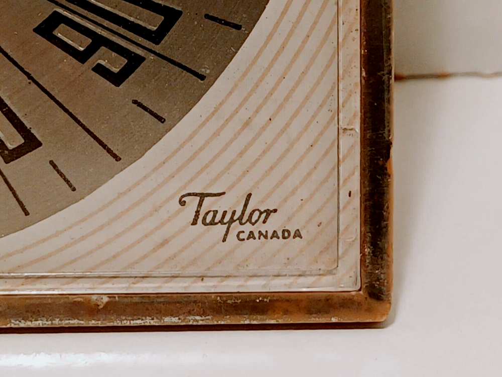 Vintage Temperature Humidity Meter Taylor Canada Square Plastic