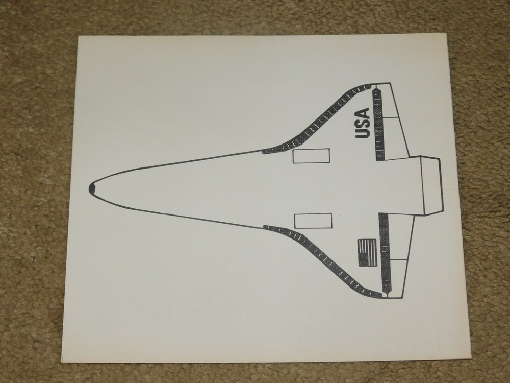 U.S. SPACE SHUTTLE GLIDER KIT (CUT-OUT) - Unused / Unfolded with Instructions