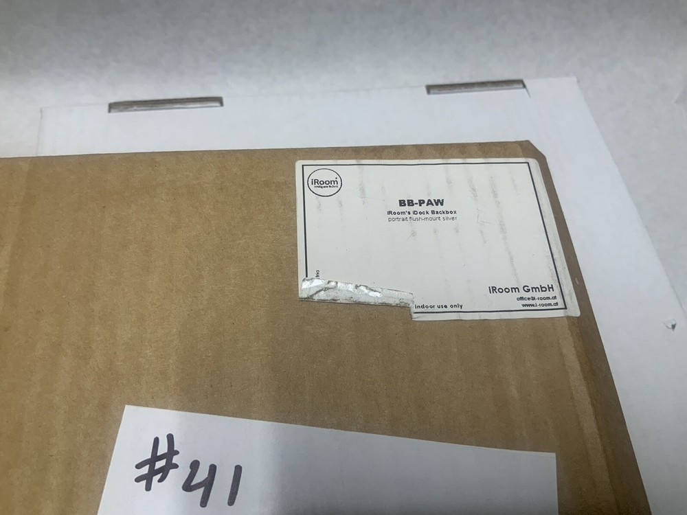 iRoom iDock ejectable iPad Motorized Wall Mount & Back Box Lighting Plug Black